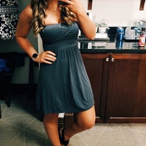 The Limited Gray Strapless Dress XS